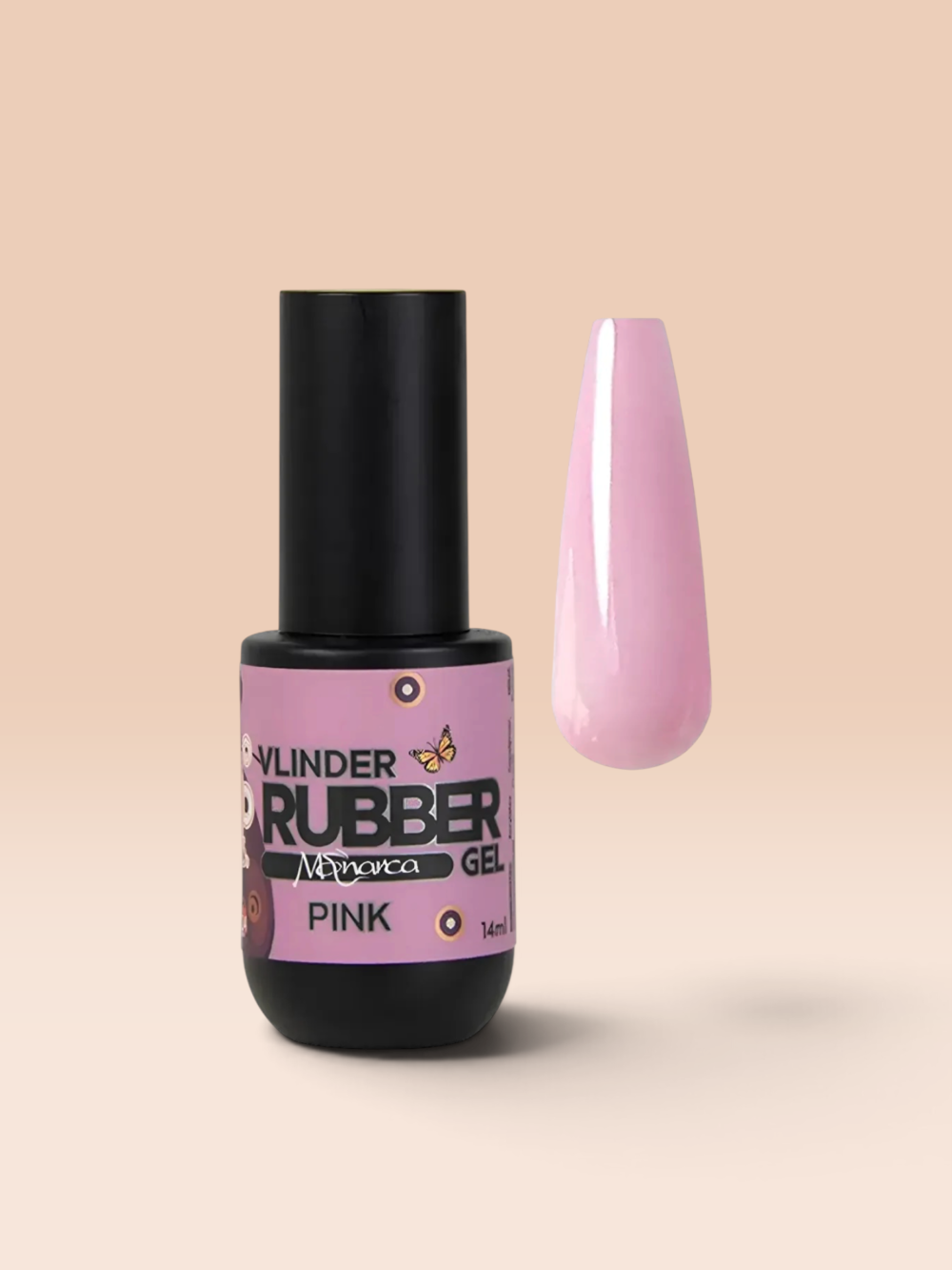 Gel Rubber Vlinder Pink
